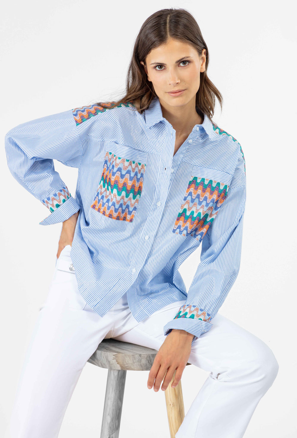 Chemise oversize Edvin rayée 5