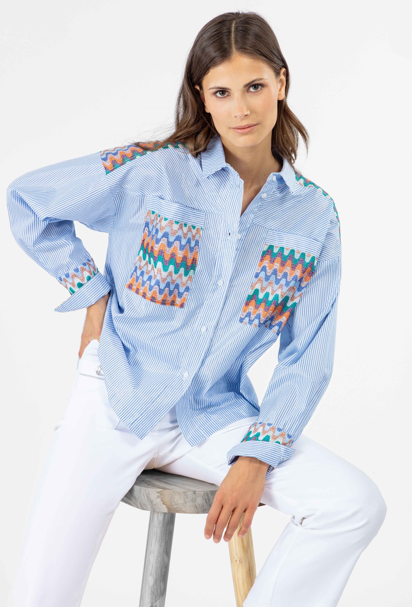 Chemise oversize Edvin rayée 5