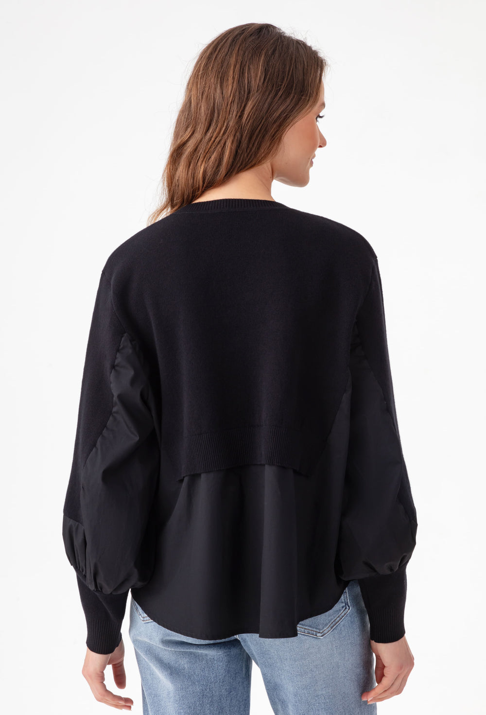 Pull Raven chemise noir en laine 4