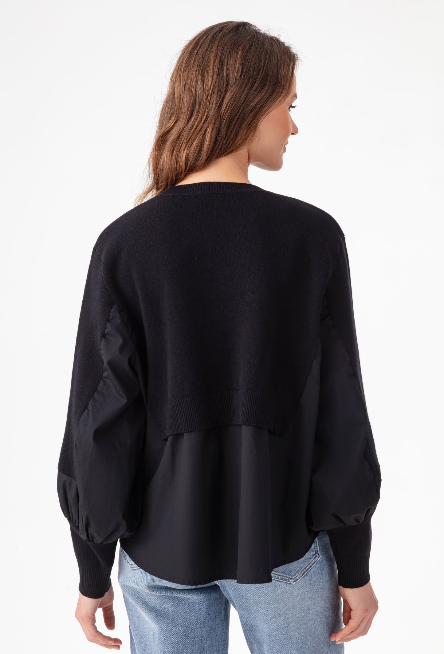 Pull Raven chemise noir en laine 4