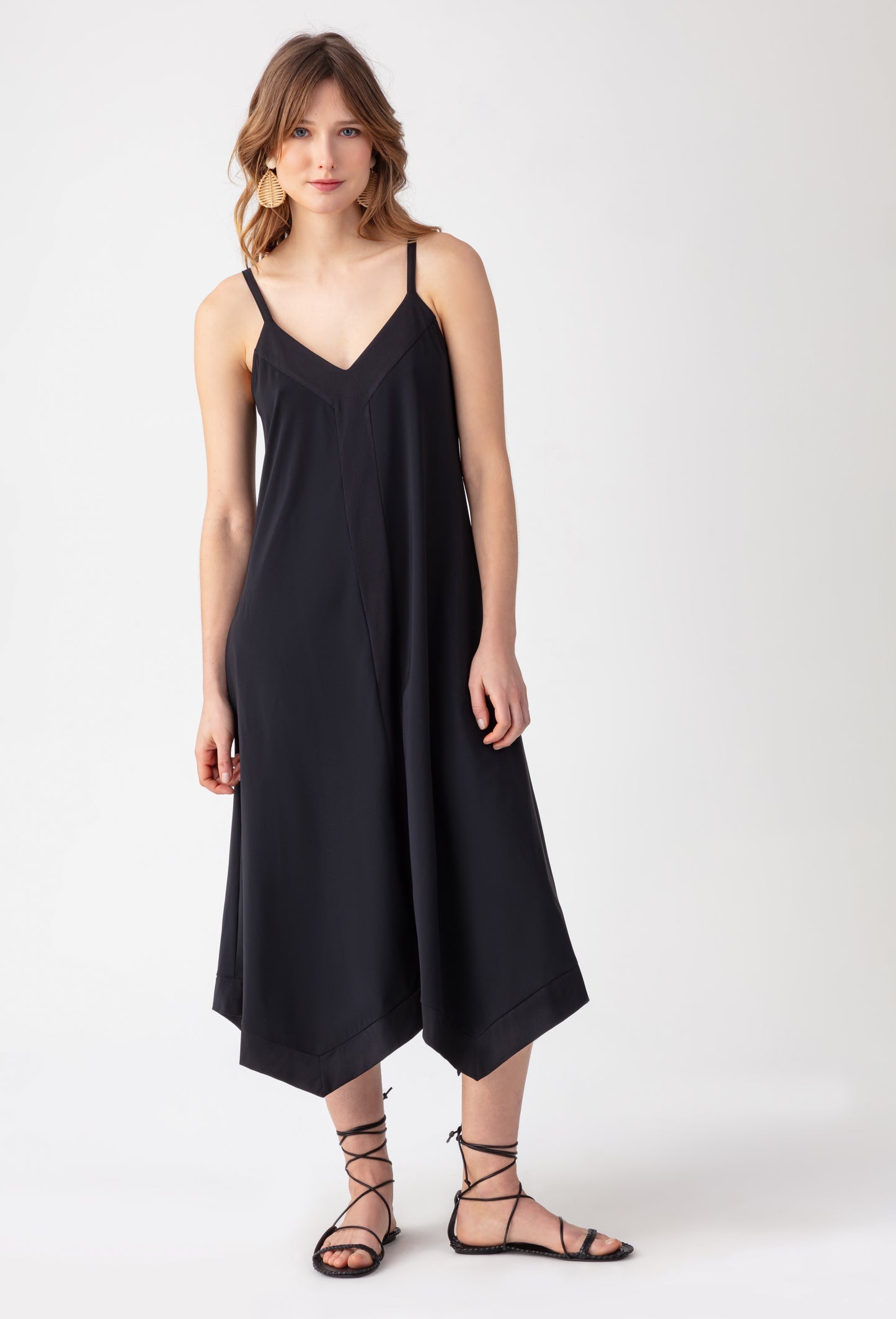 Robe longue Chloé en jersey technique noir 1