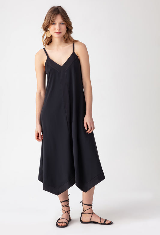 Robe longue Chloé en jersey technique noir 1