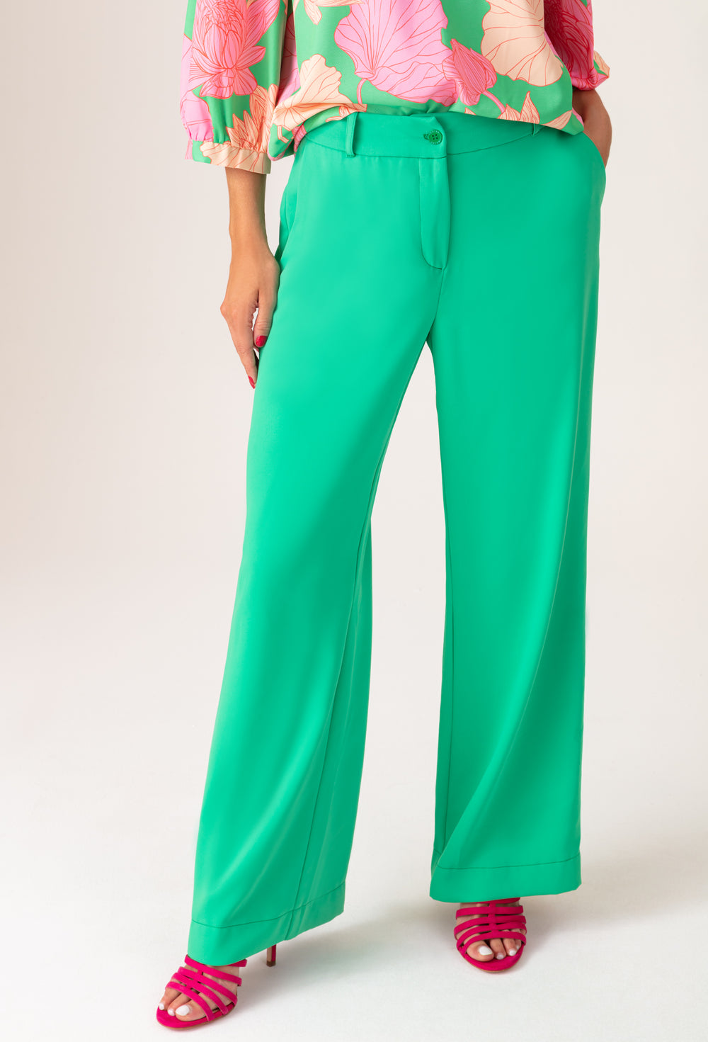 Pantalon Marco large vert 2