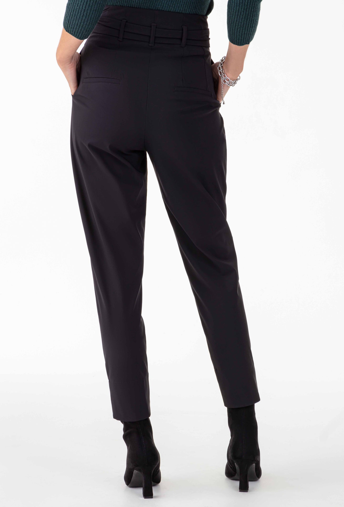 Pantalon ceinturé Hadrien noir 4