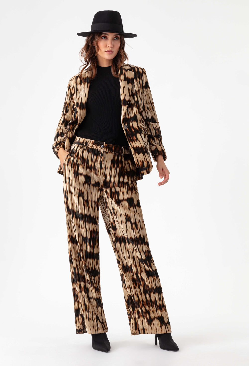 Pantalon large Ezra en velours 1