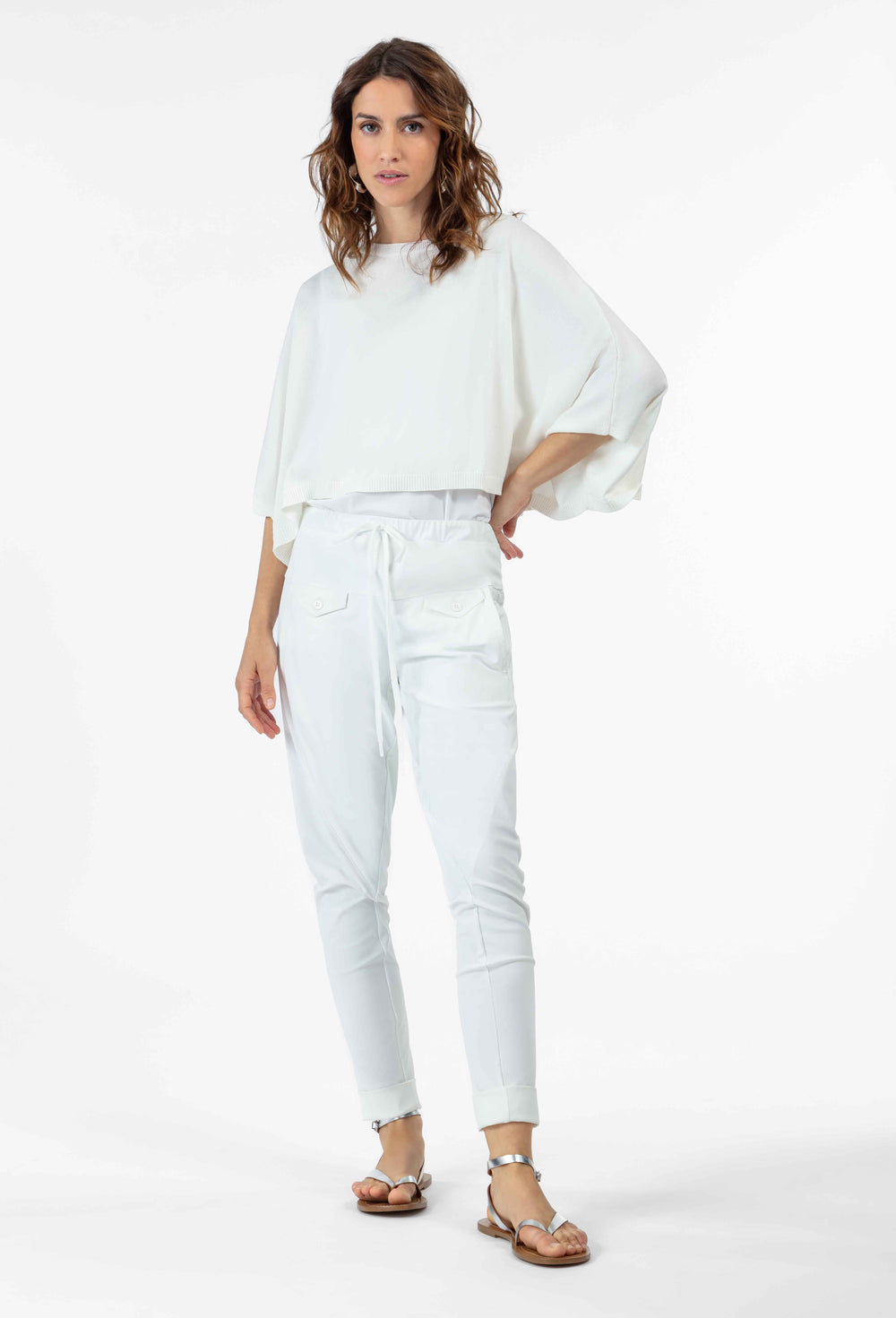 Pull oversize Flora blanc 4