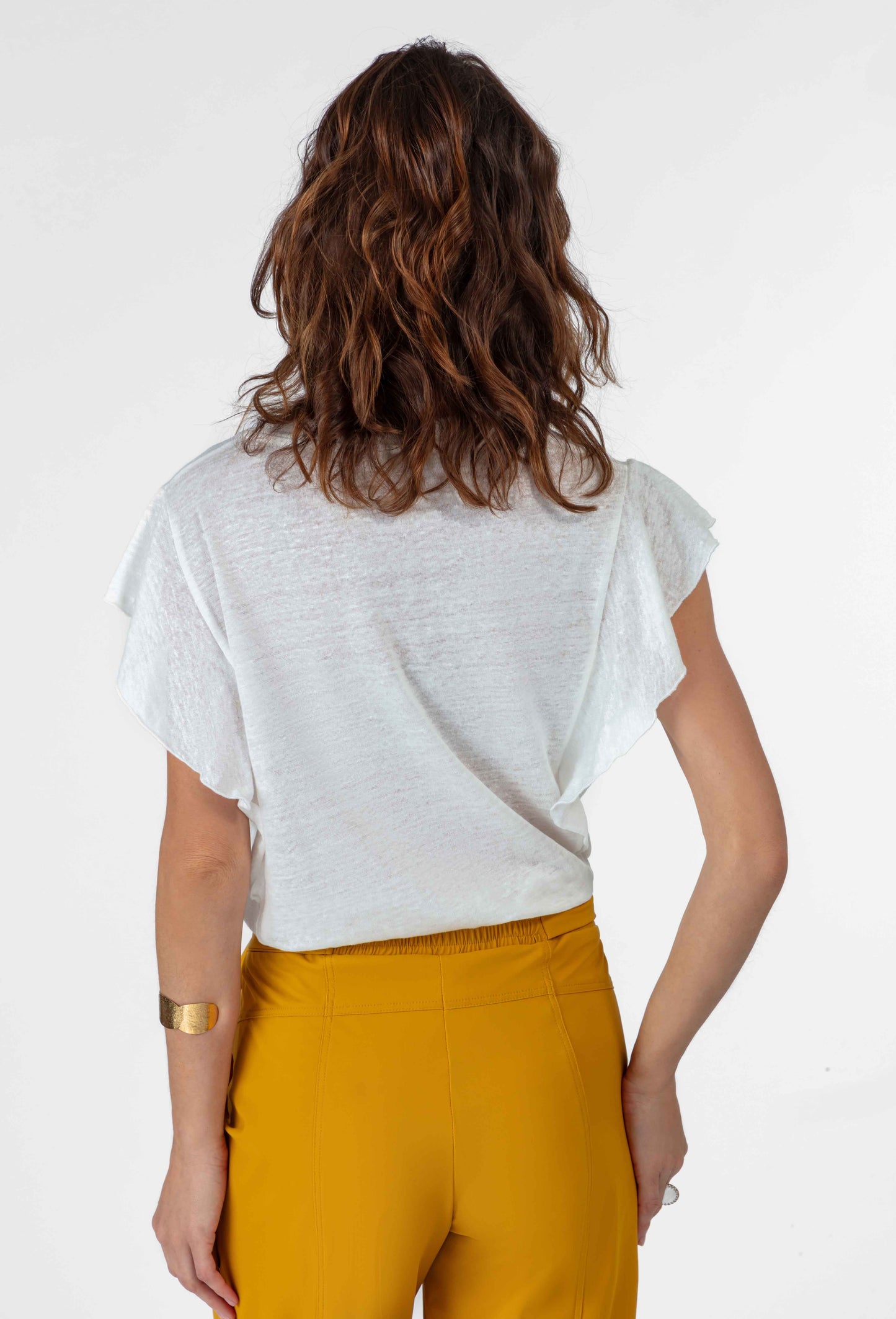 T-shirt Veda en lin blanc 3