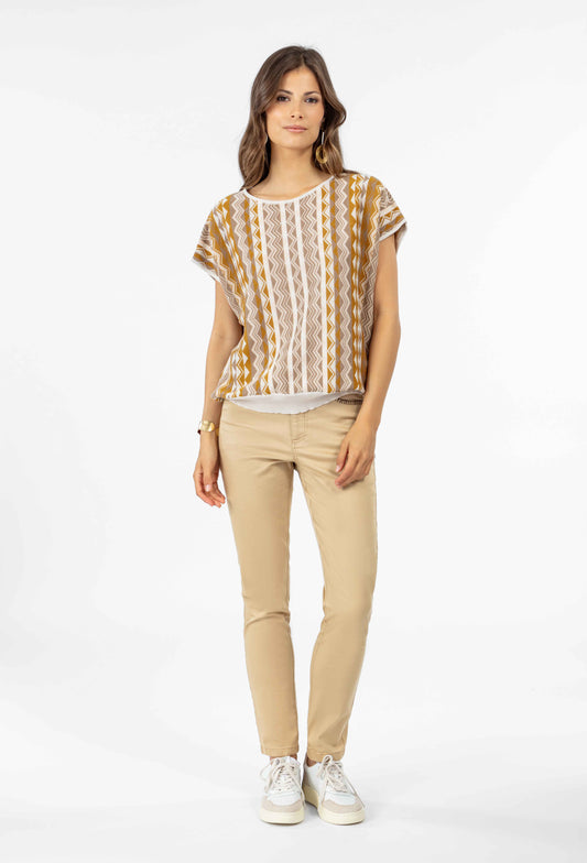 Pantalon Zach en coton beige 1