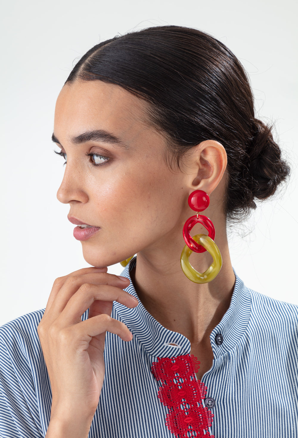 Boucles d'oreilles Australis bicolores 2