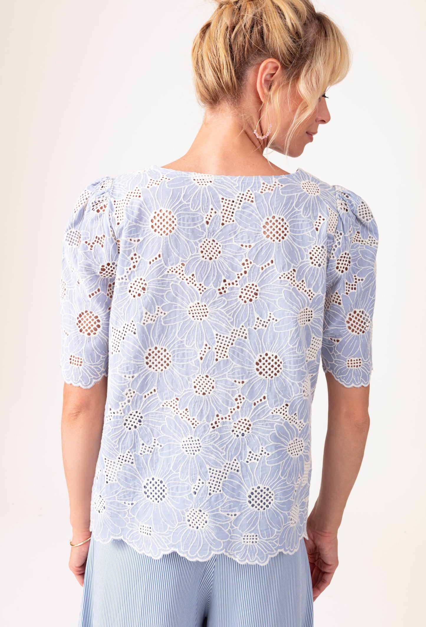 Top Angelica bleu ciel 100% coton 3