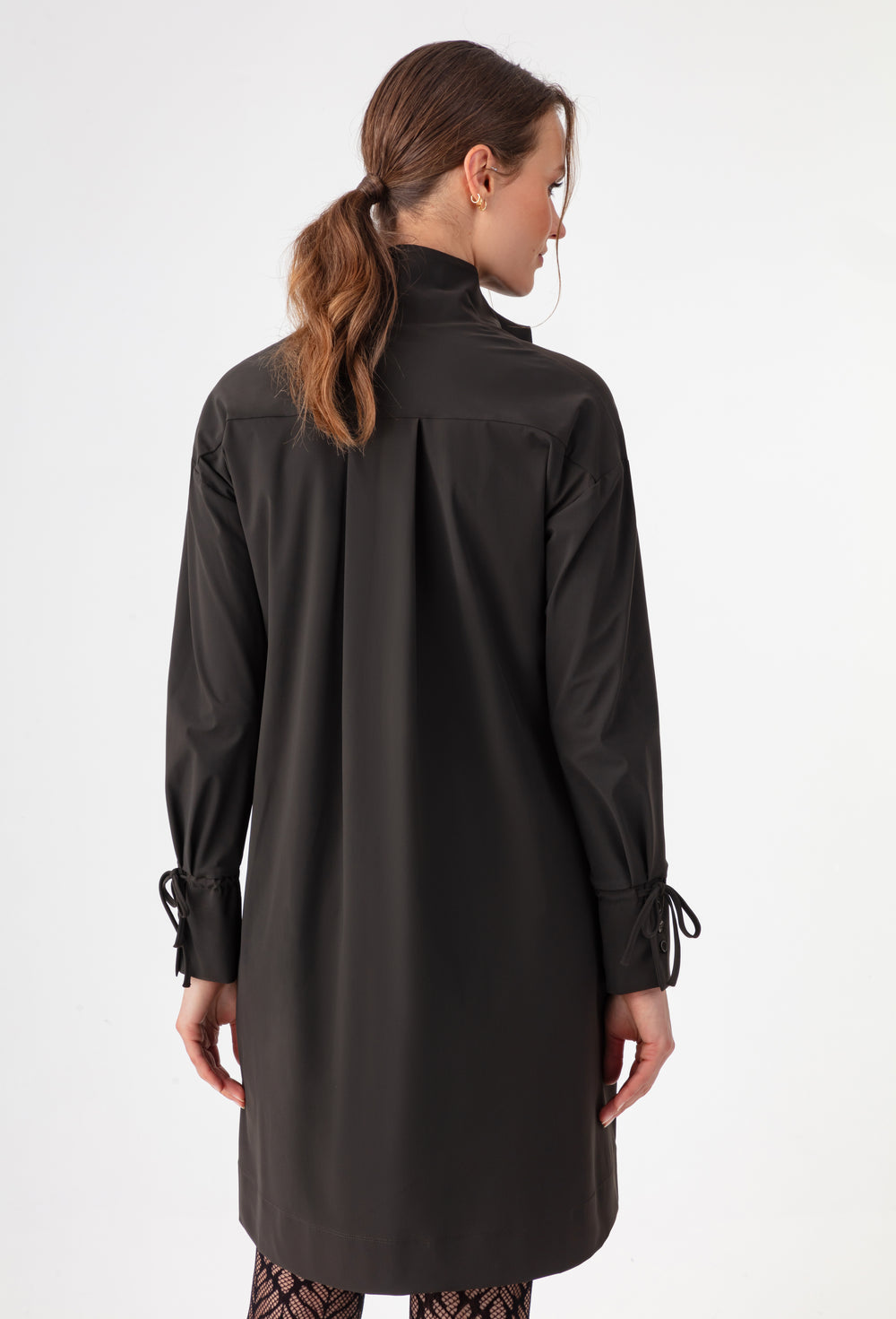 Robe courte Anthea kaki en jersey technique 3