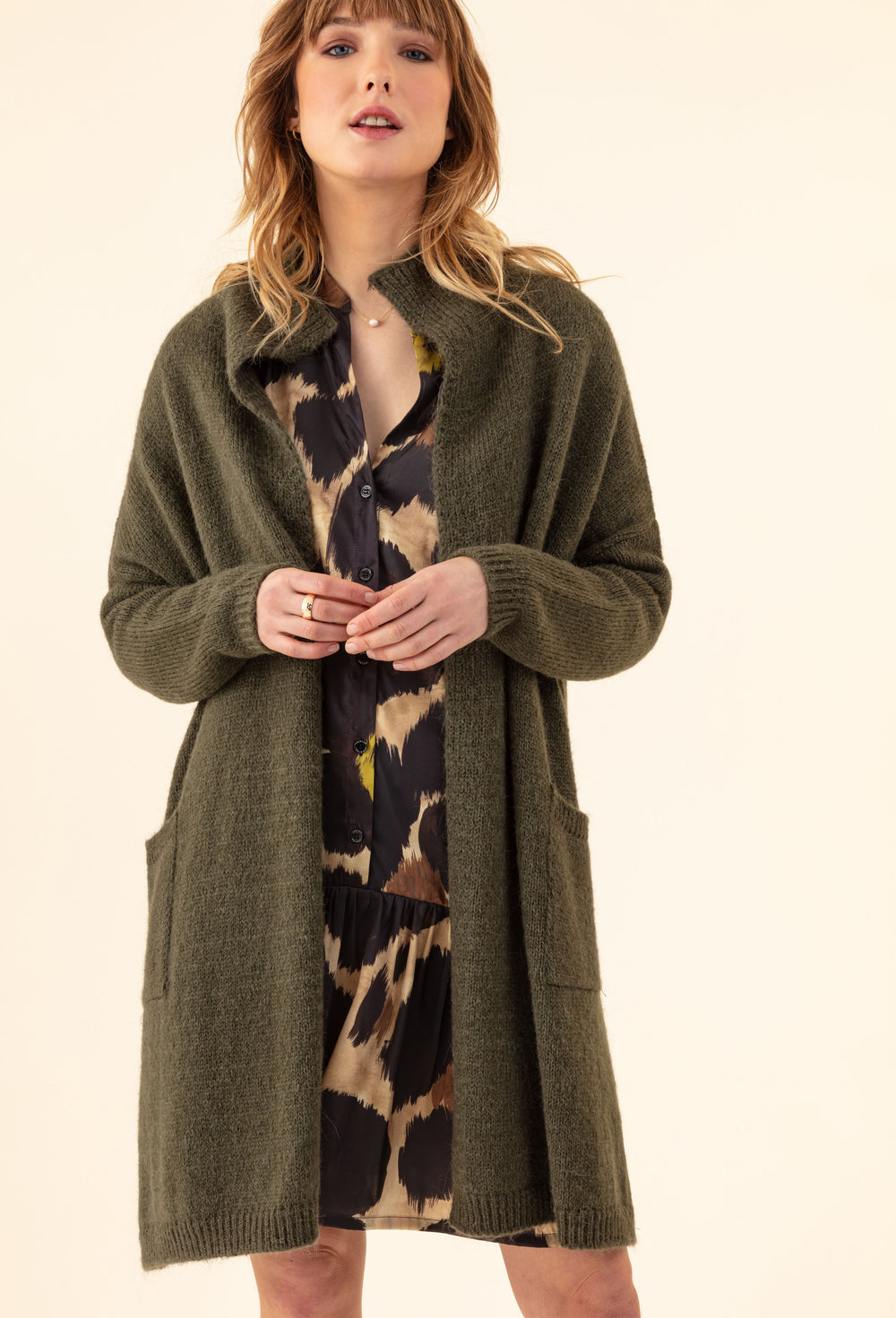 Gilet Isaac kaki 20% laine 1