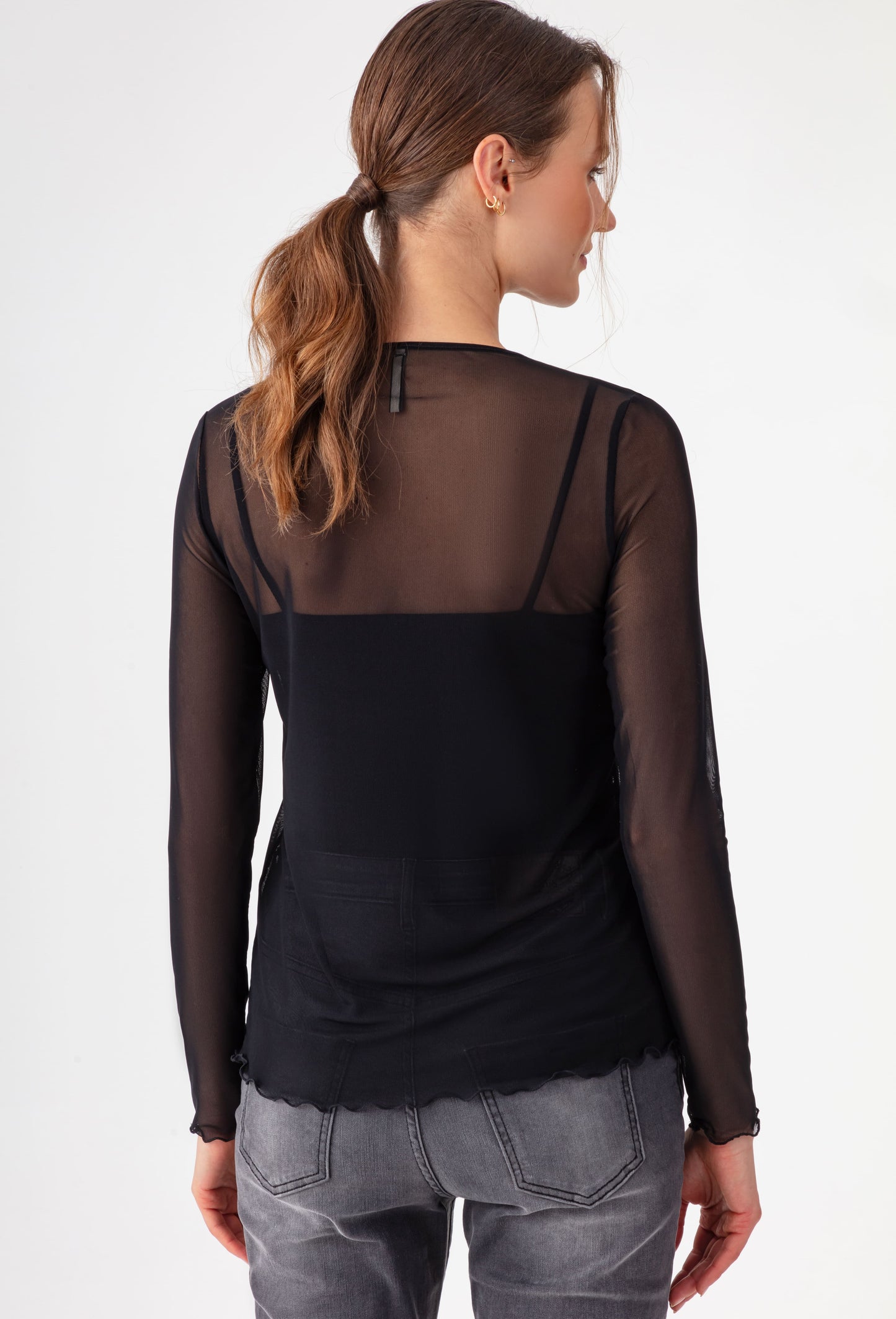 Tee-shirt Norma en résille noir 3