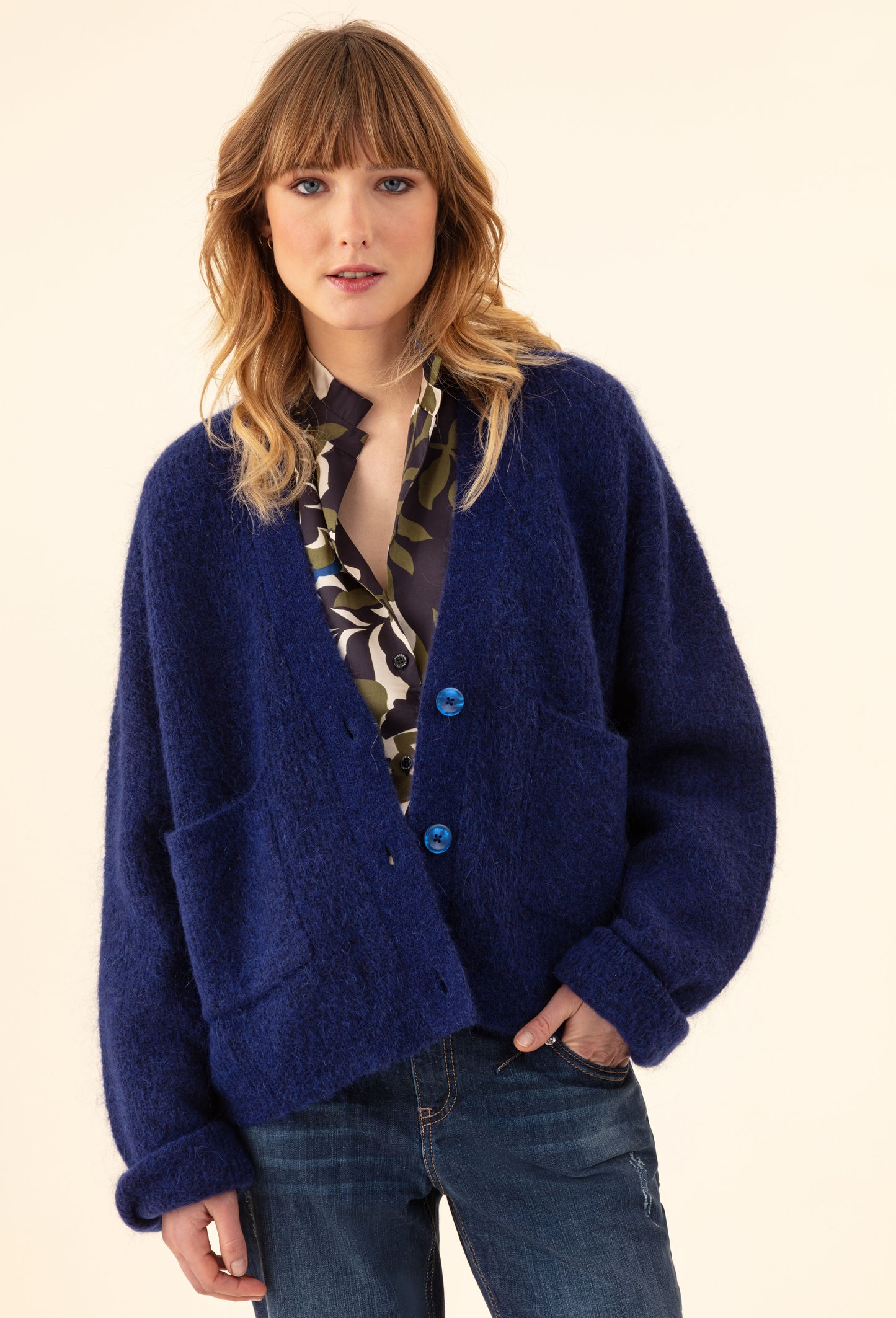 Gilet Bonnie marine 66% laine 1
