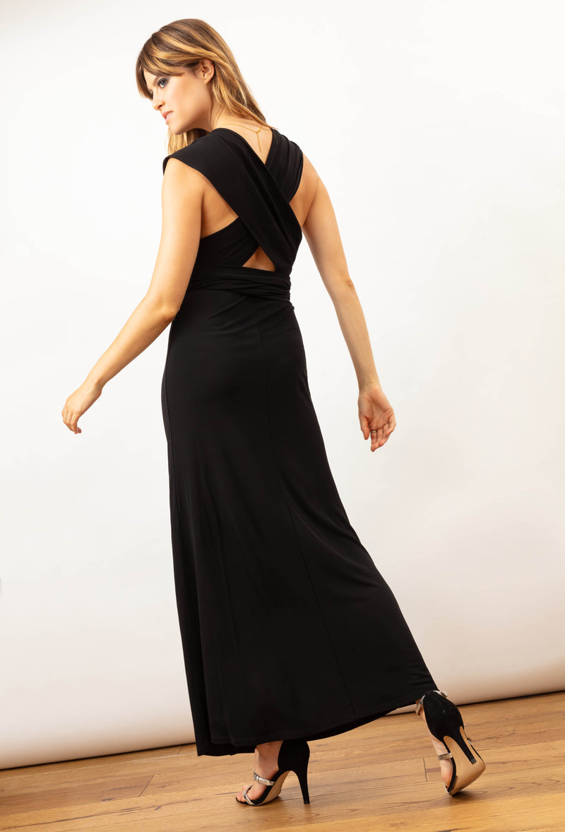 Robe longue Liz noire 1