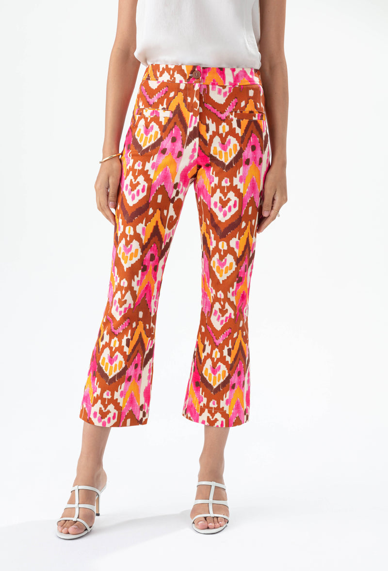 Pantalon Bengale coupe bootcut imprimé ikat 3