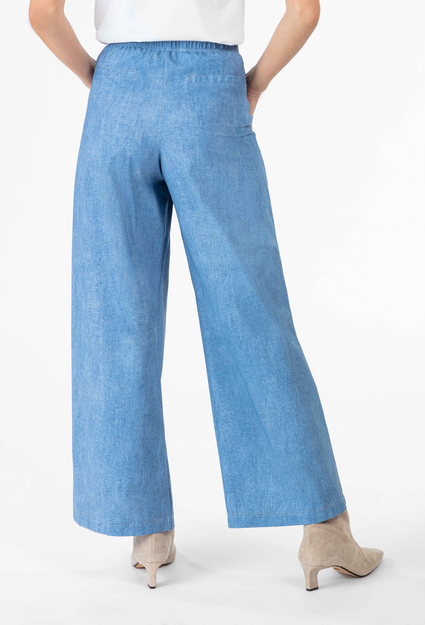 Pantalon large Adem en jersey technique denim 5