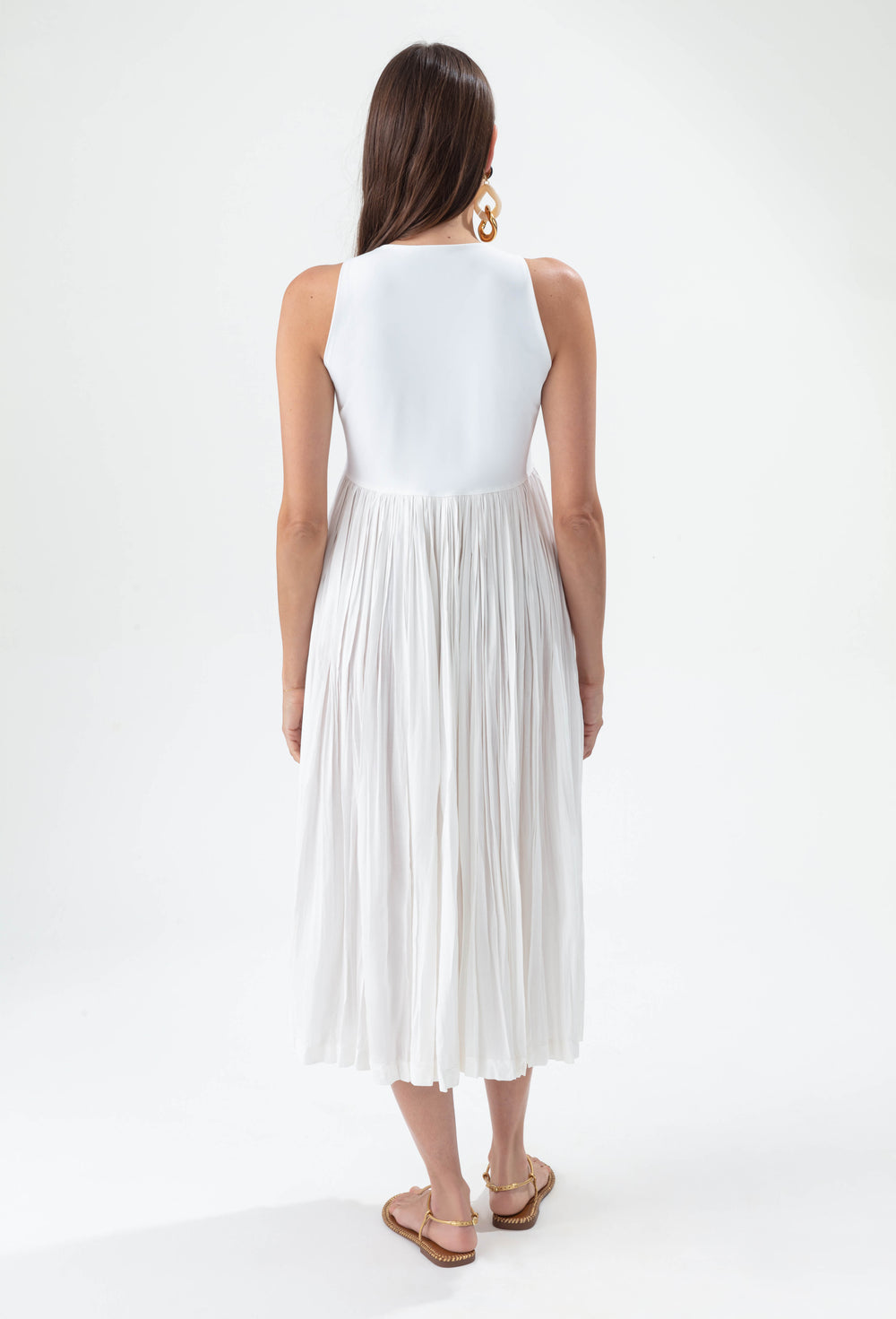 Robe Taillis blanche en jersey technique 3