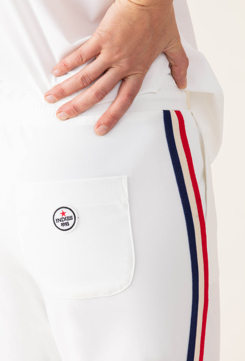 Pantalon Debora blanc en jersey technique 4