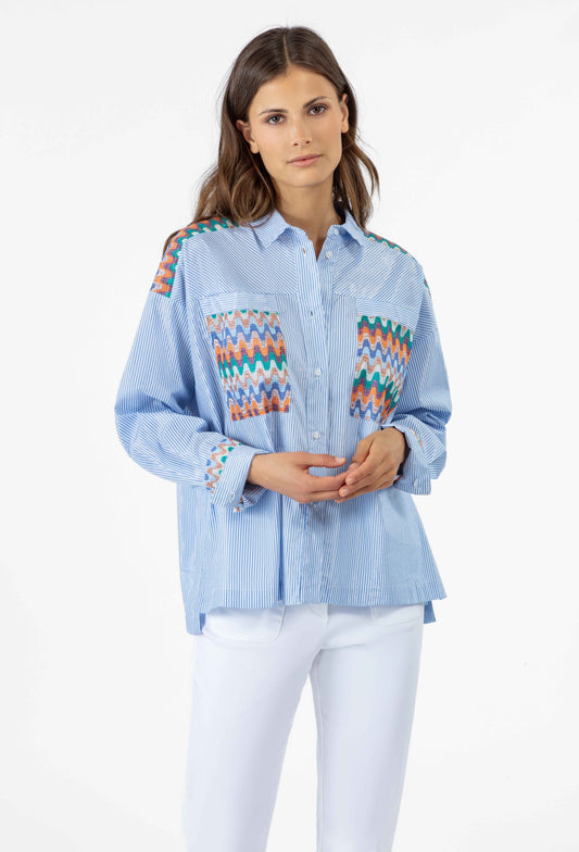 Chemise oversize Edvin rayée 2