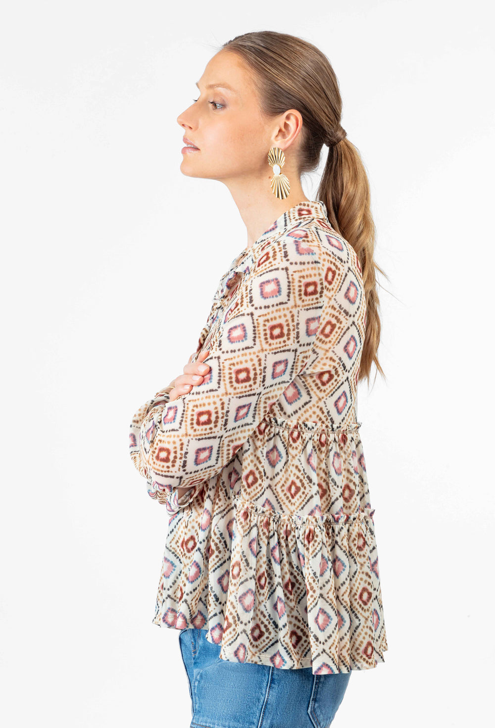 Chemise fluide Amber en résille 4
