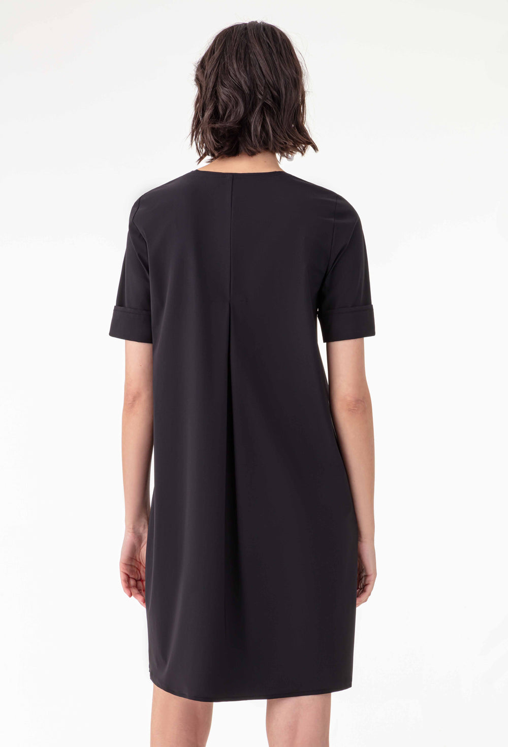 Robe t-shirt Flavia en jersey technique noire 3