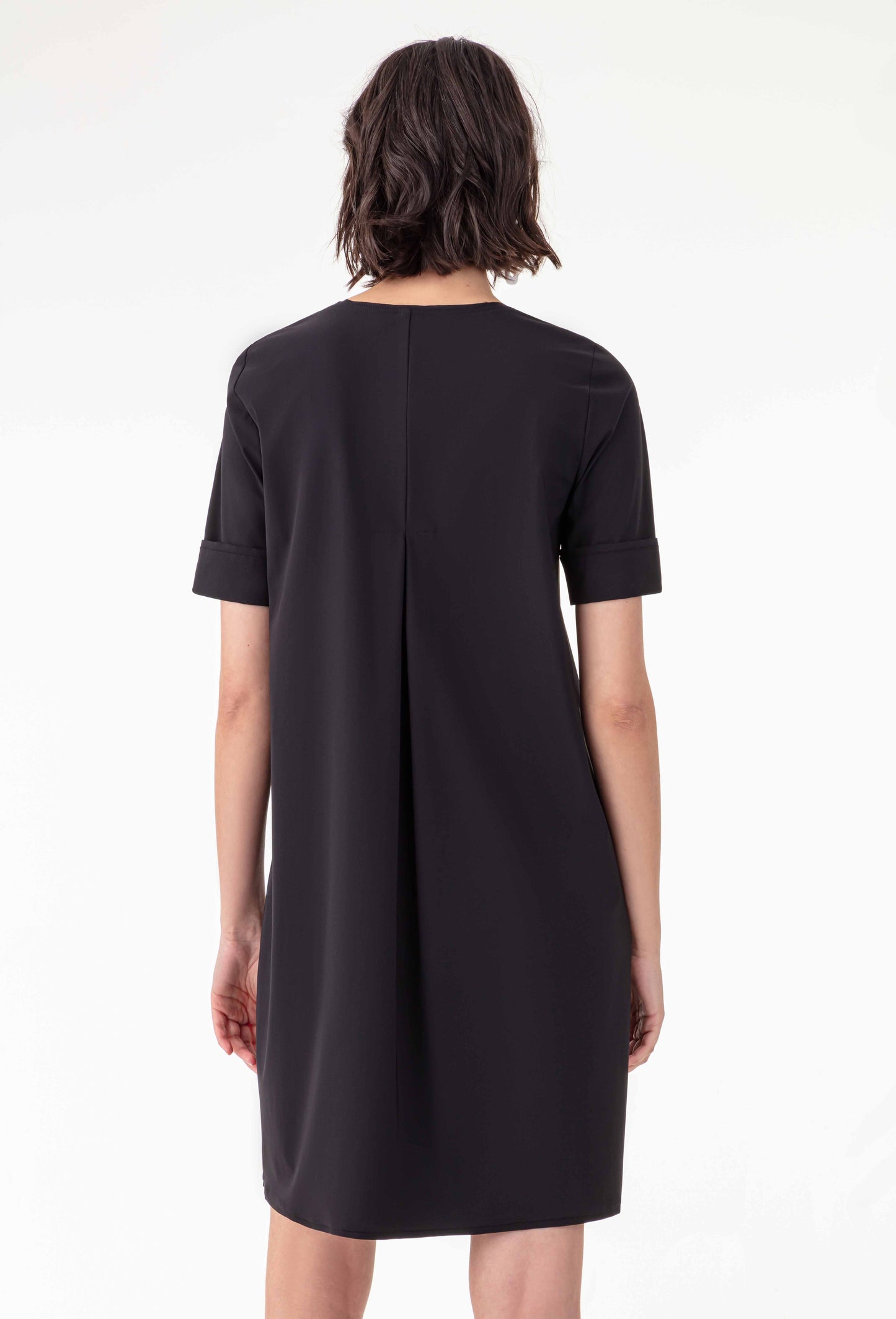 Robe t-shirt Flavia en jersey technique noire 3