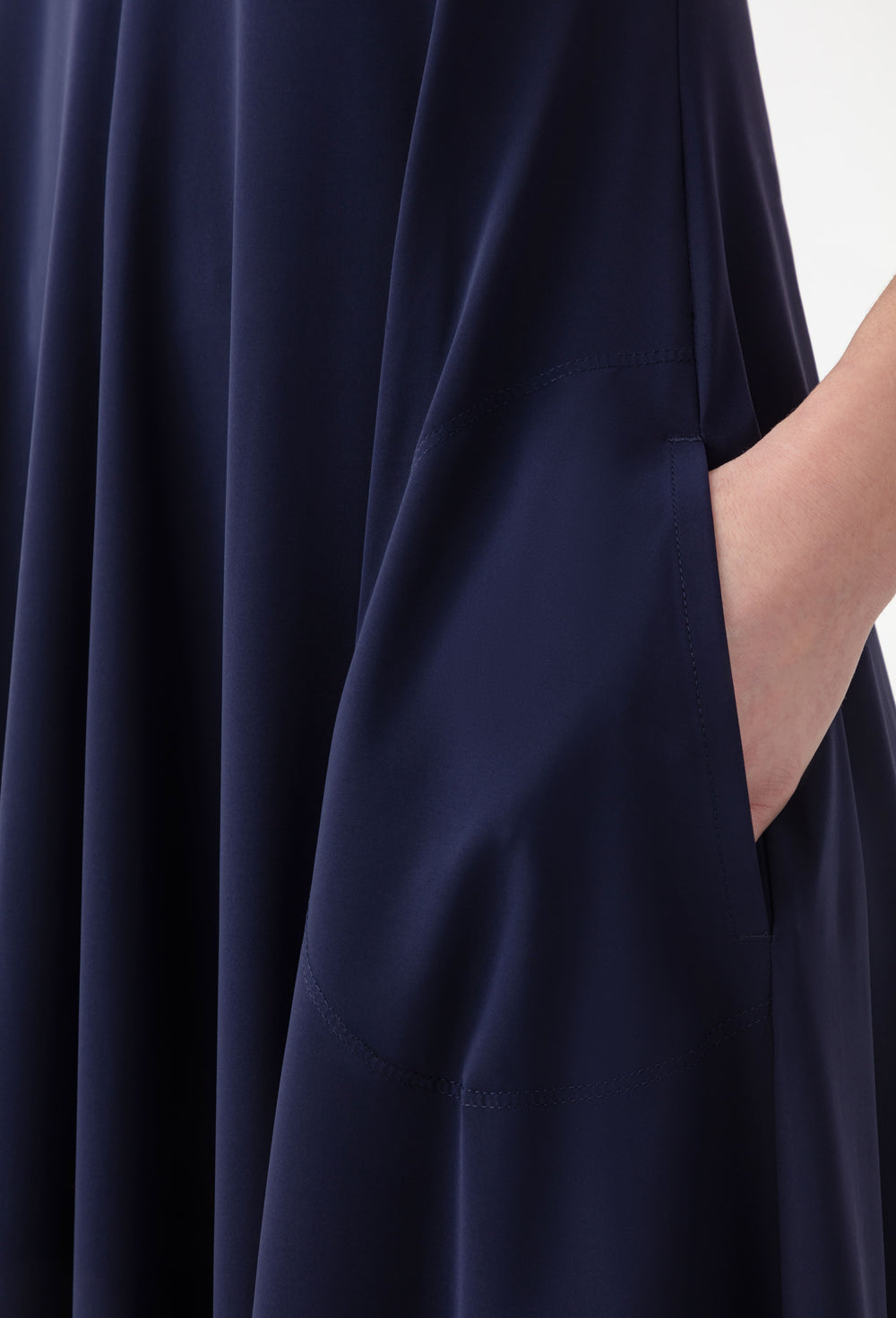 Robe Lara en jersey technique marine 2