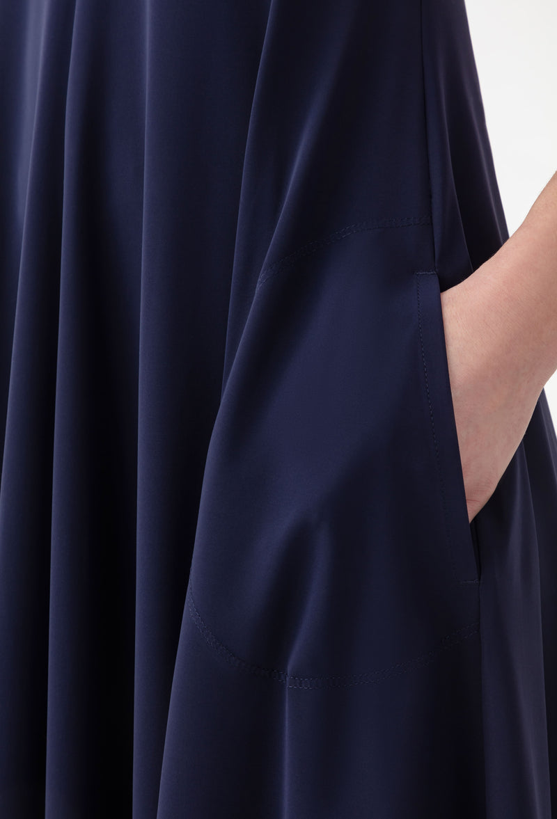 Robe Lara en jersey technique marine 2