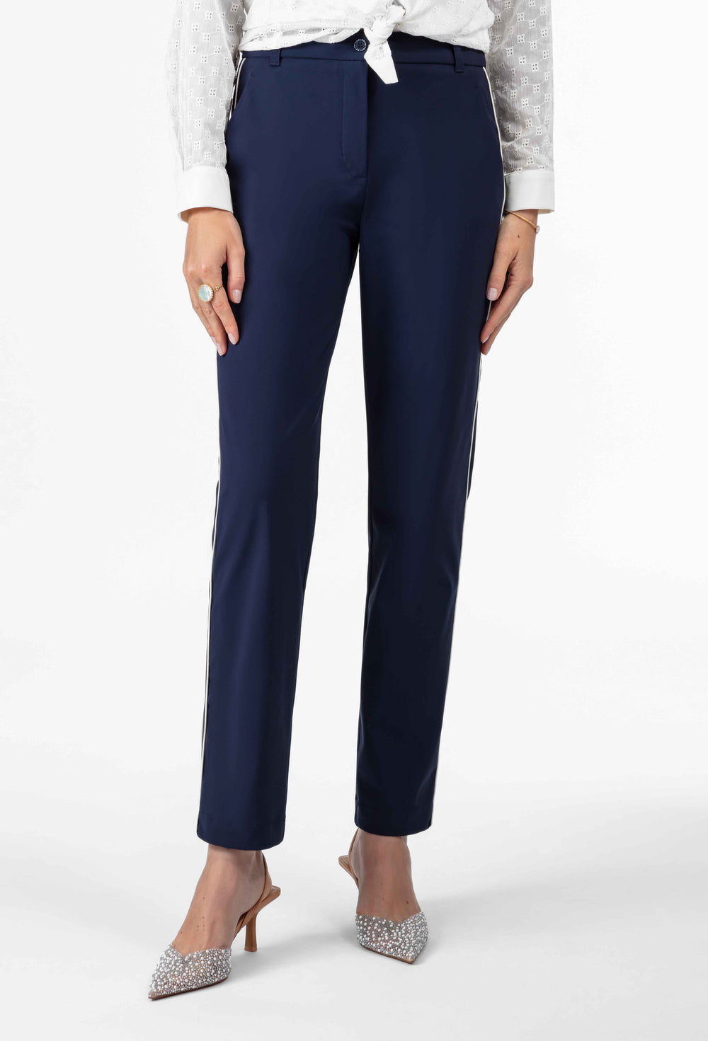 Pantalon Joel en jersey technique marine 3