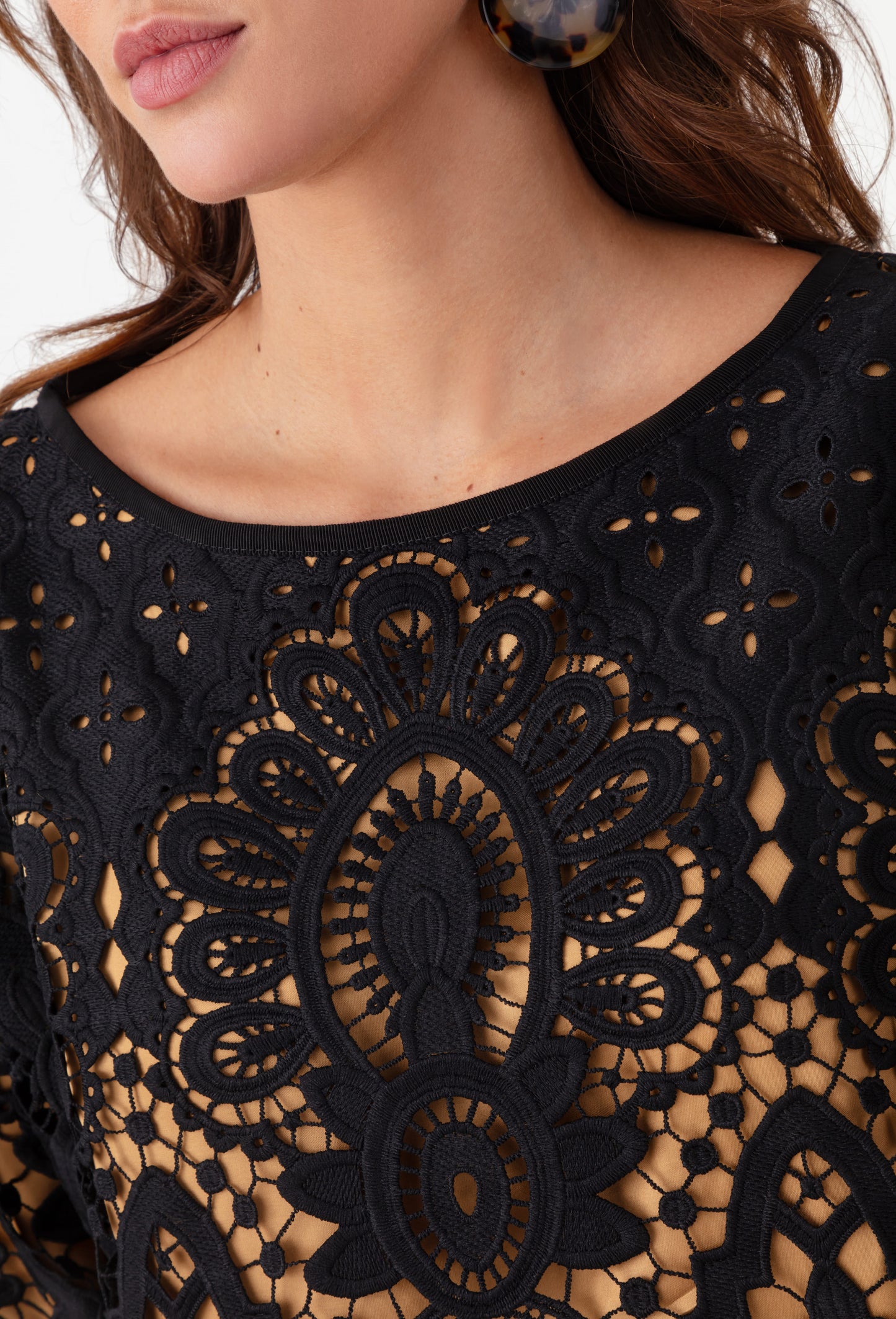 Top manches 3/4 Jamila en dentelle 2