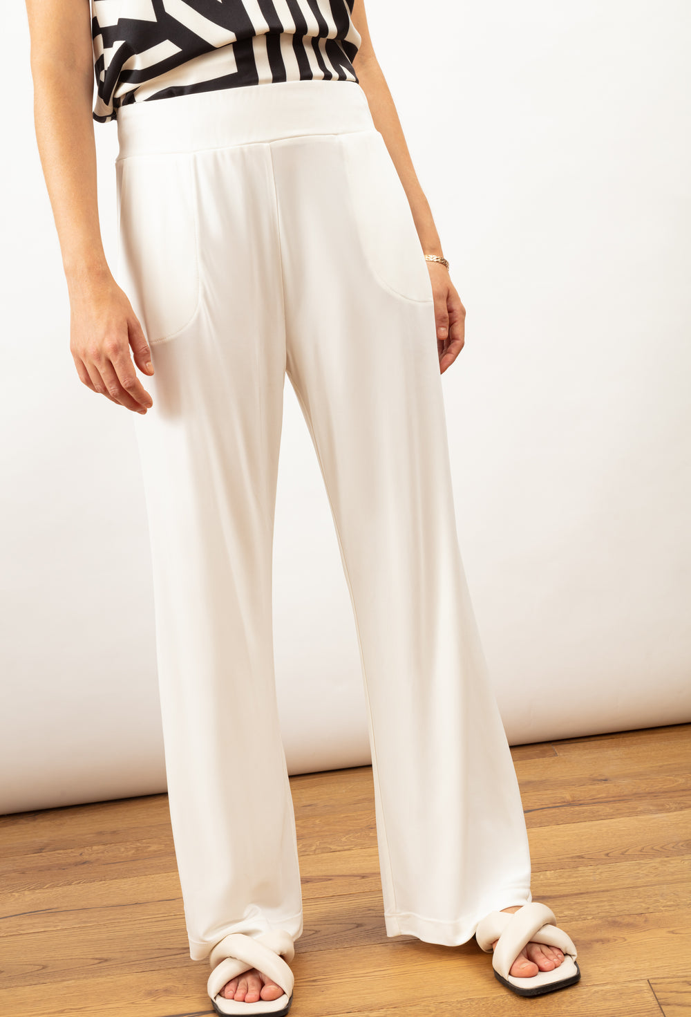 Pantalon large Marius ivoire 2