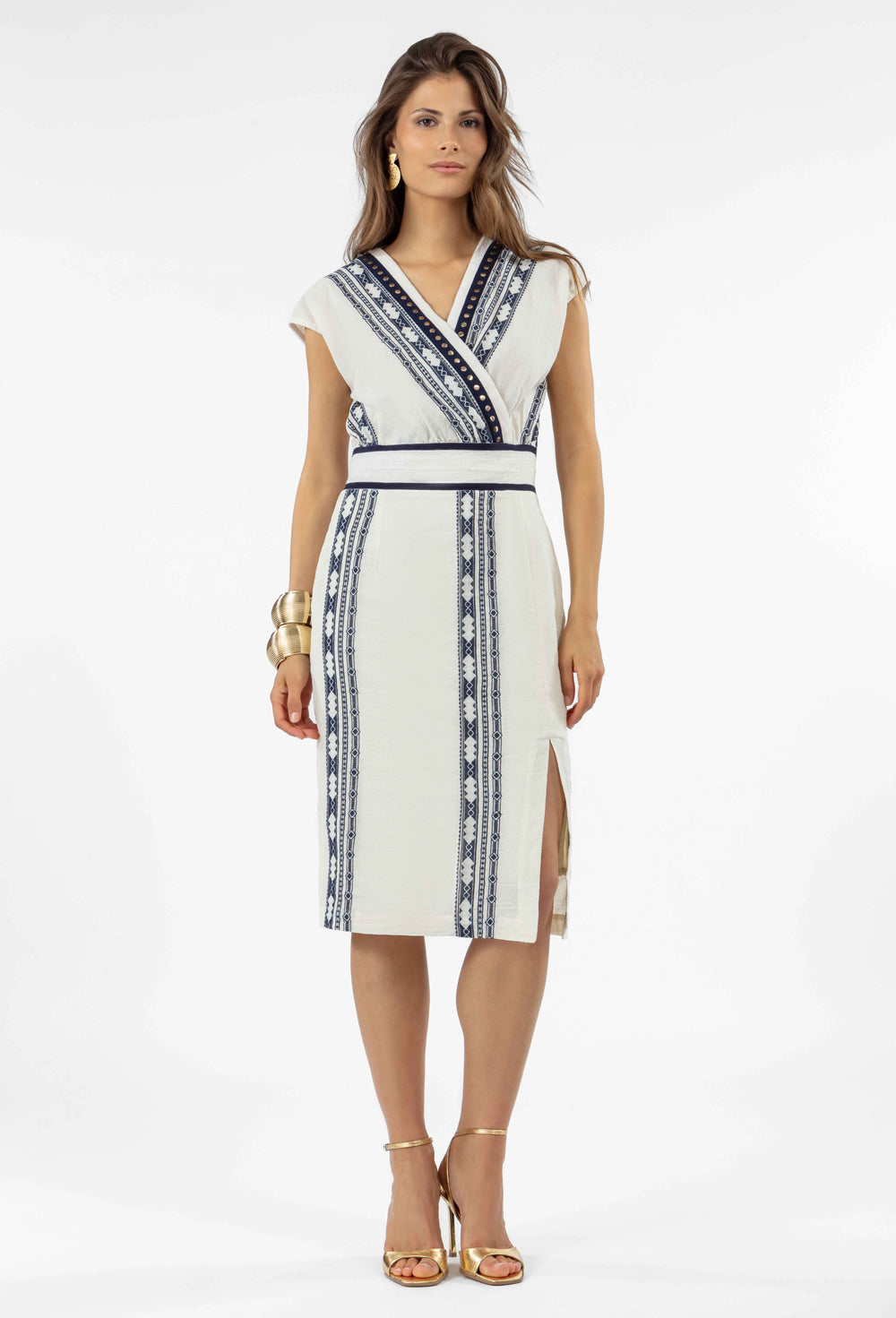 Robe effet cache-coeur Tatia en coton 1