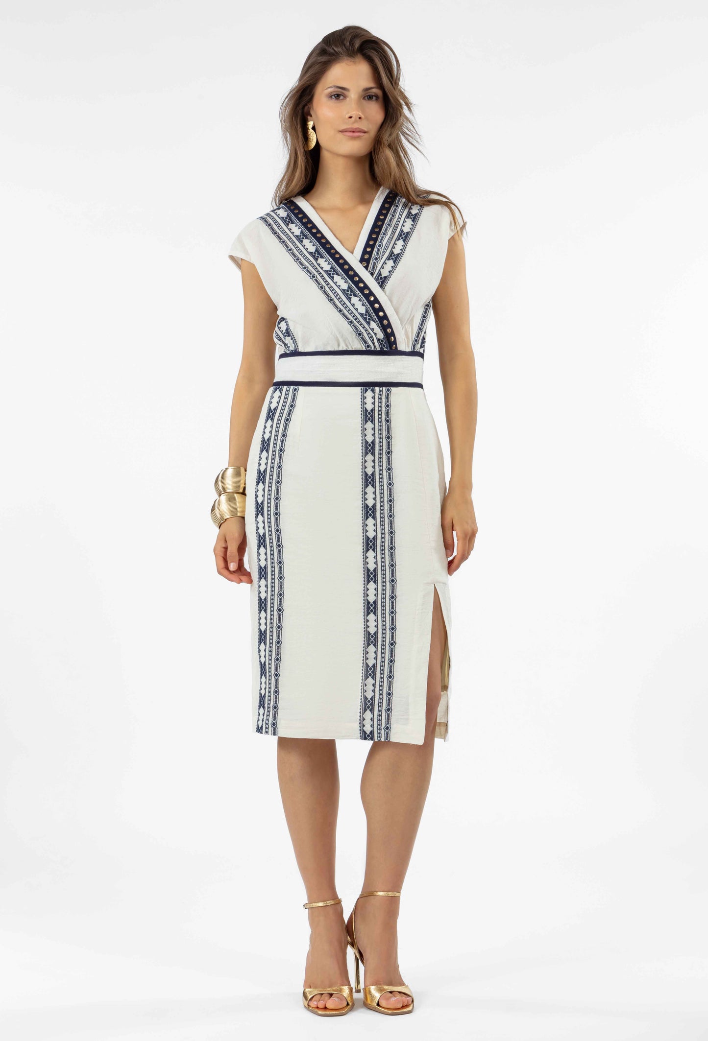 Robe effet cache-coeur Tatia en coton 1