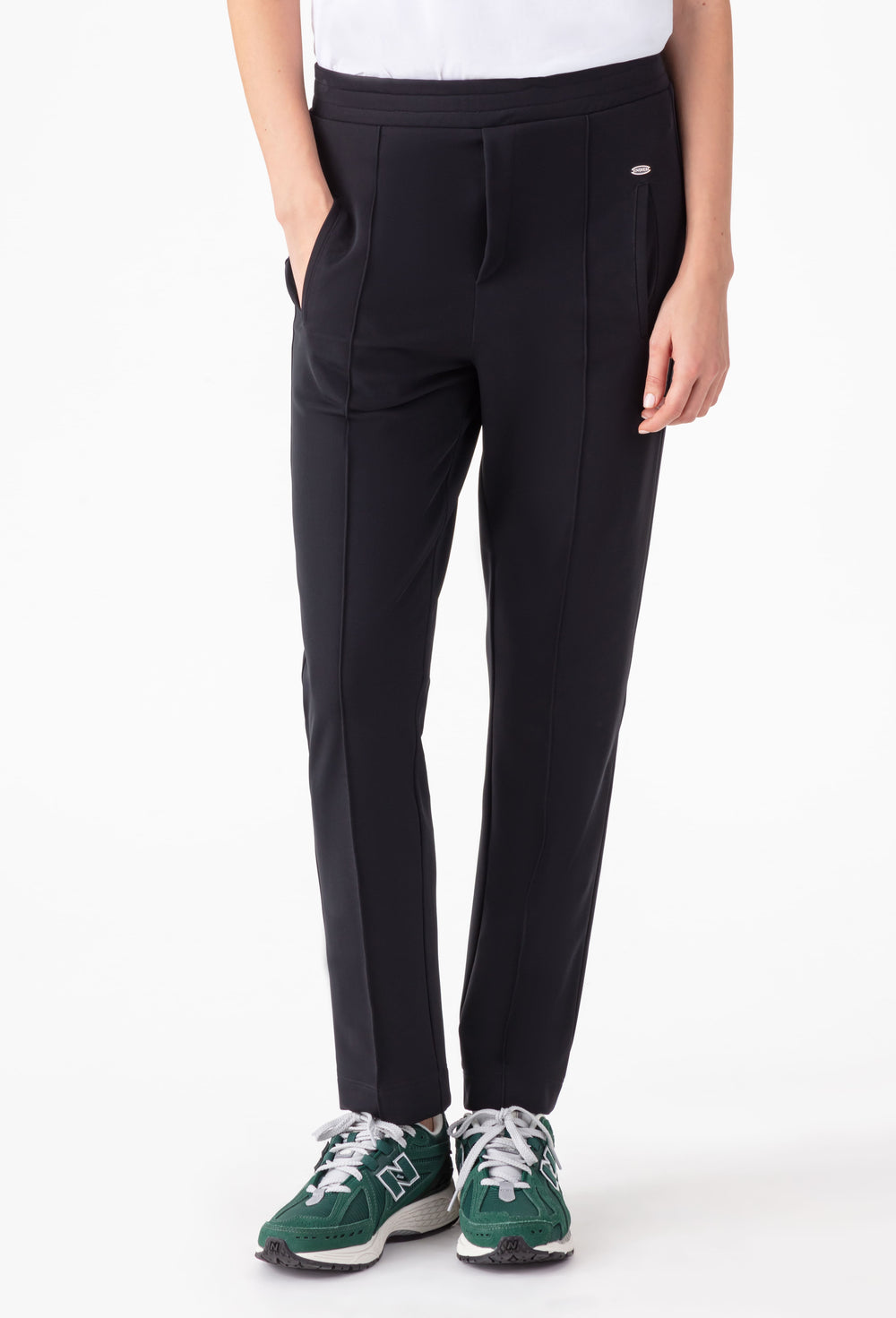 Pantalon Robin noir en jersey technique gratté 2