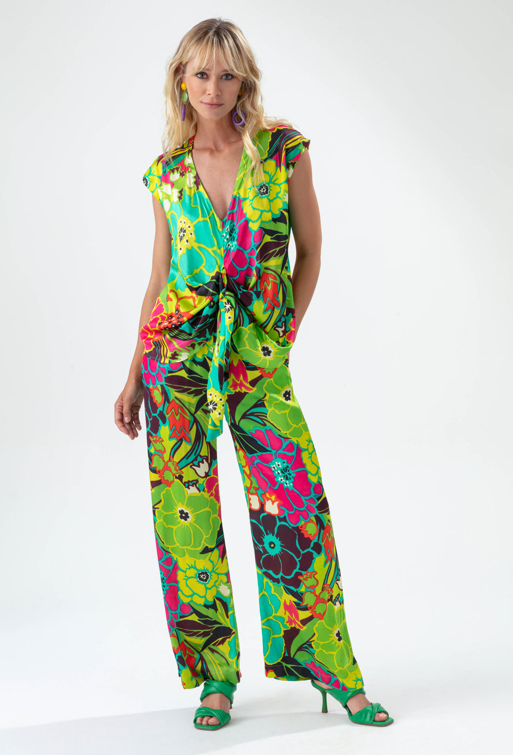 Top Palmier imprimé tropical 4
