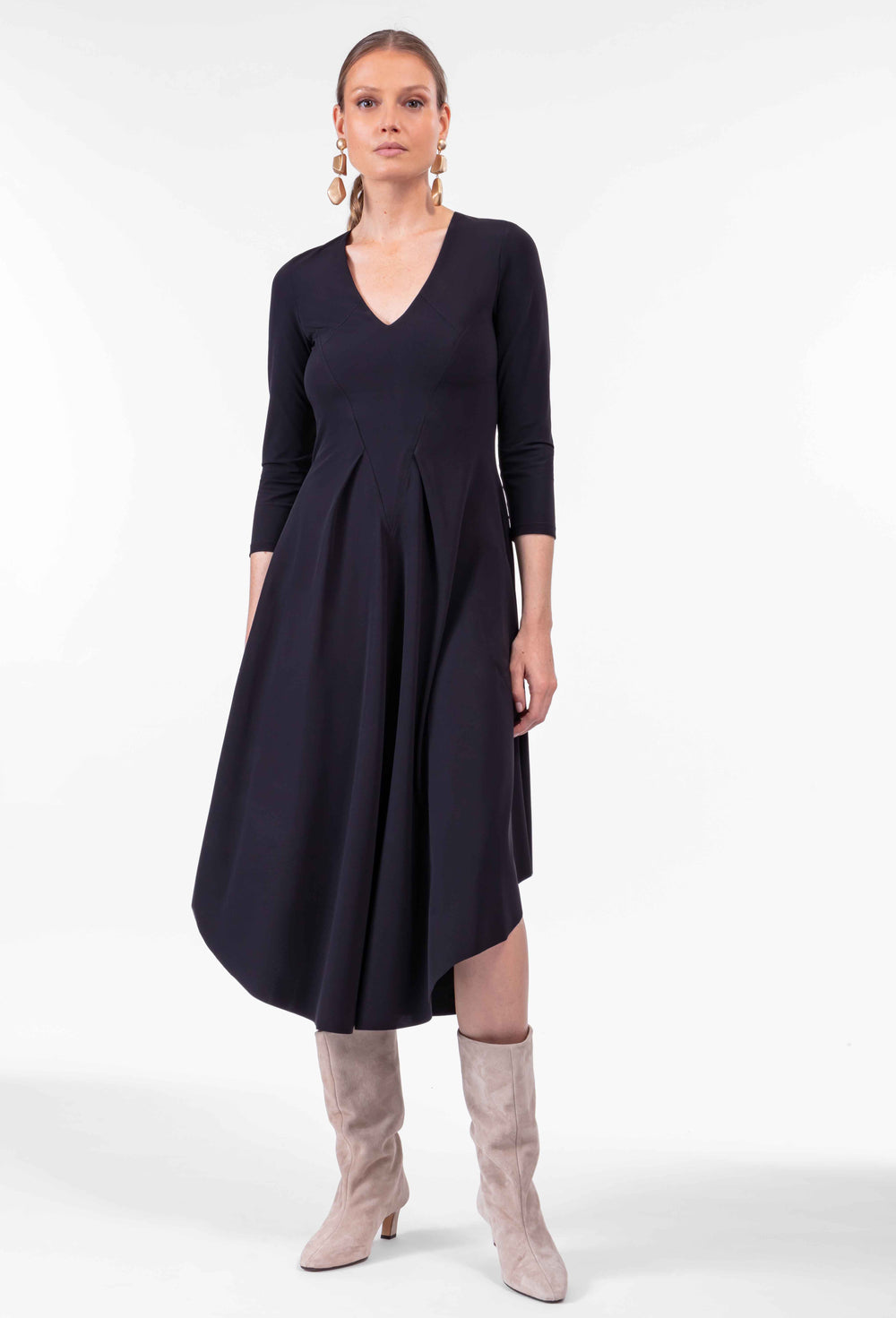 Robe Sacha en jersey technique noir 2