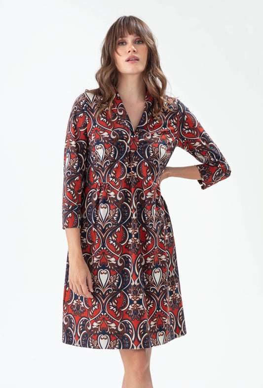 Robe Charlotte imprimé baroque en jersey technique 1