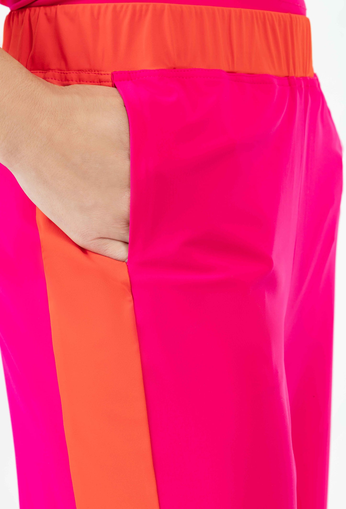 Pantalon wide Damien en jersey technique bicolore 4