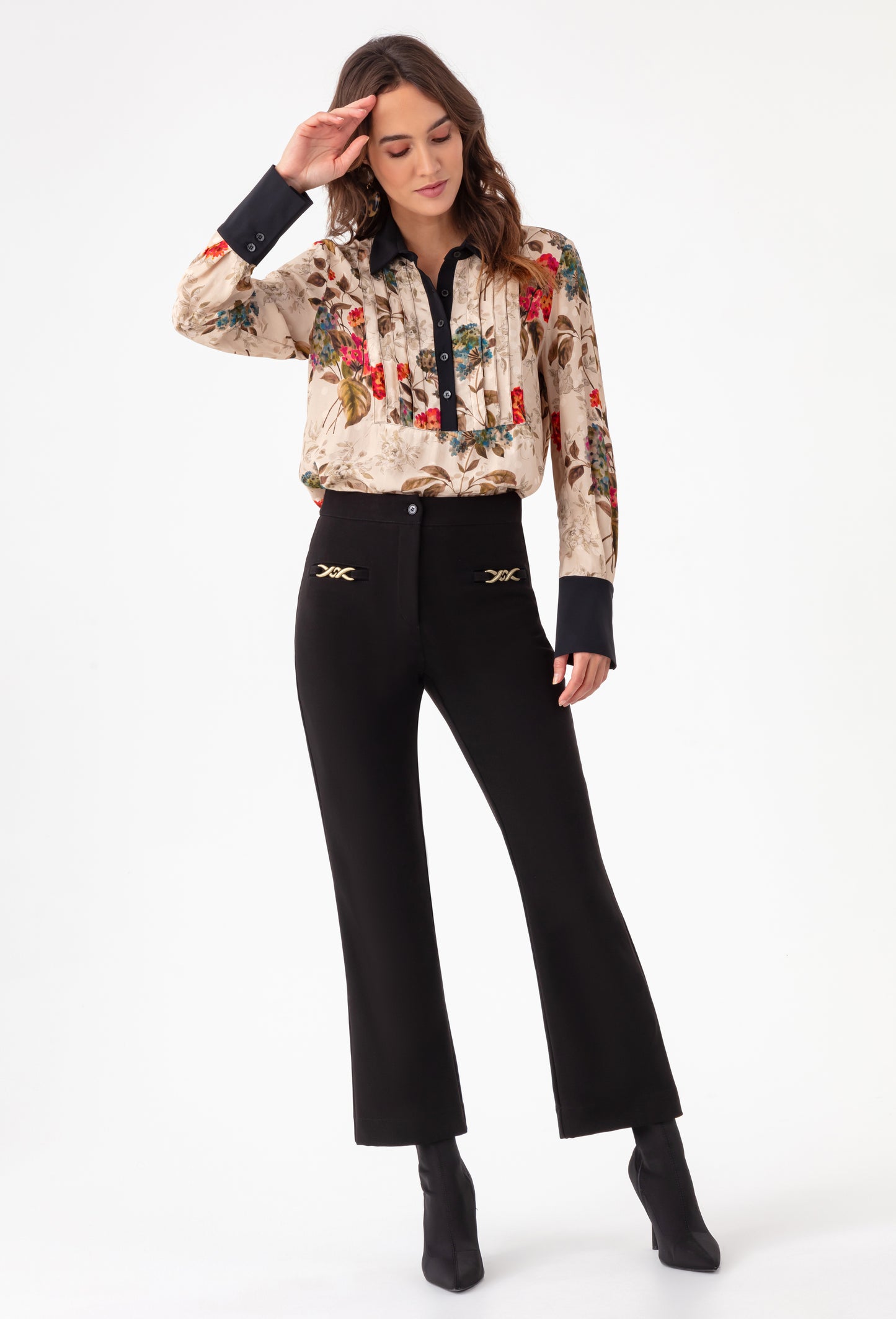 Blouse Maeve bi-matière imprimée 4