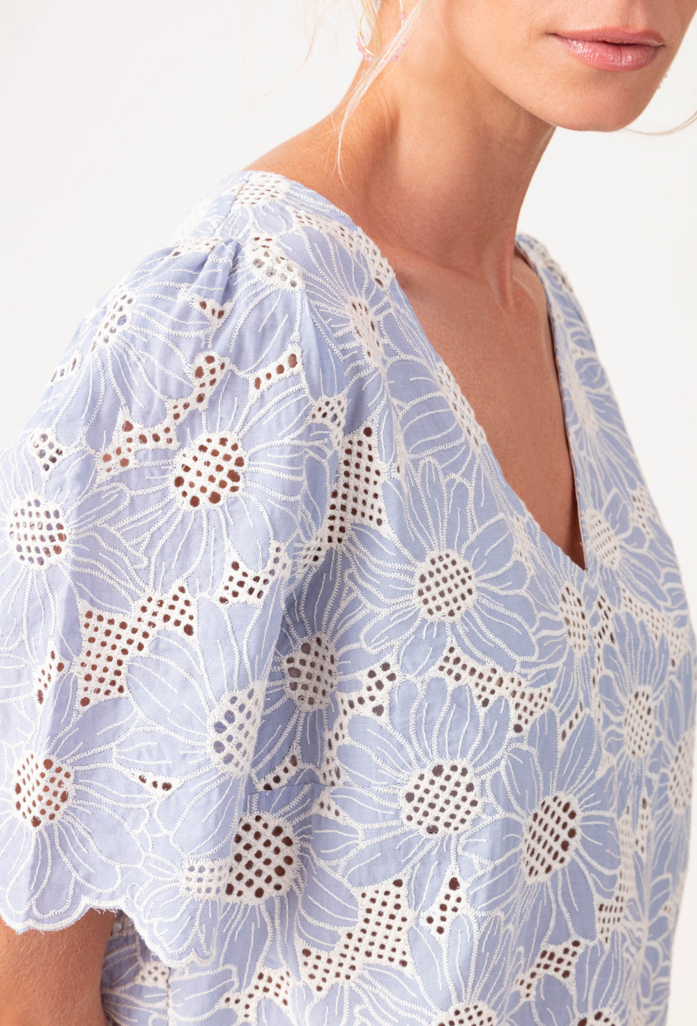 Top Angelica bleu ciel 100% coton 4