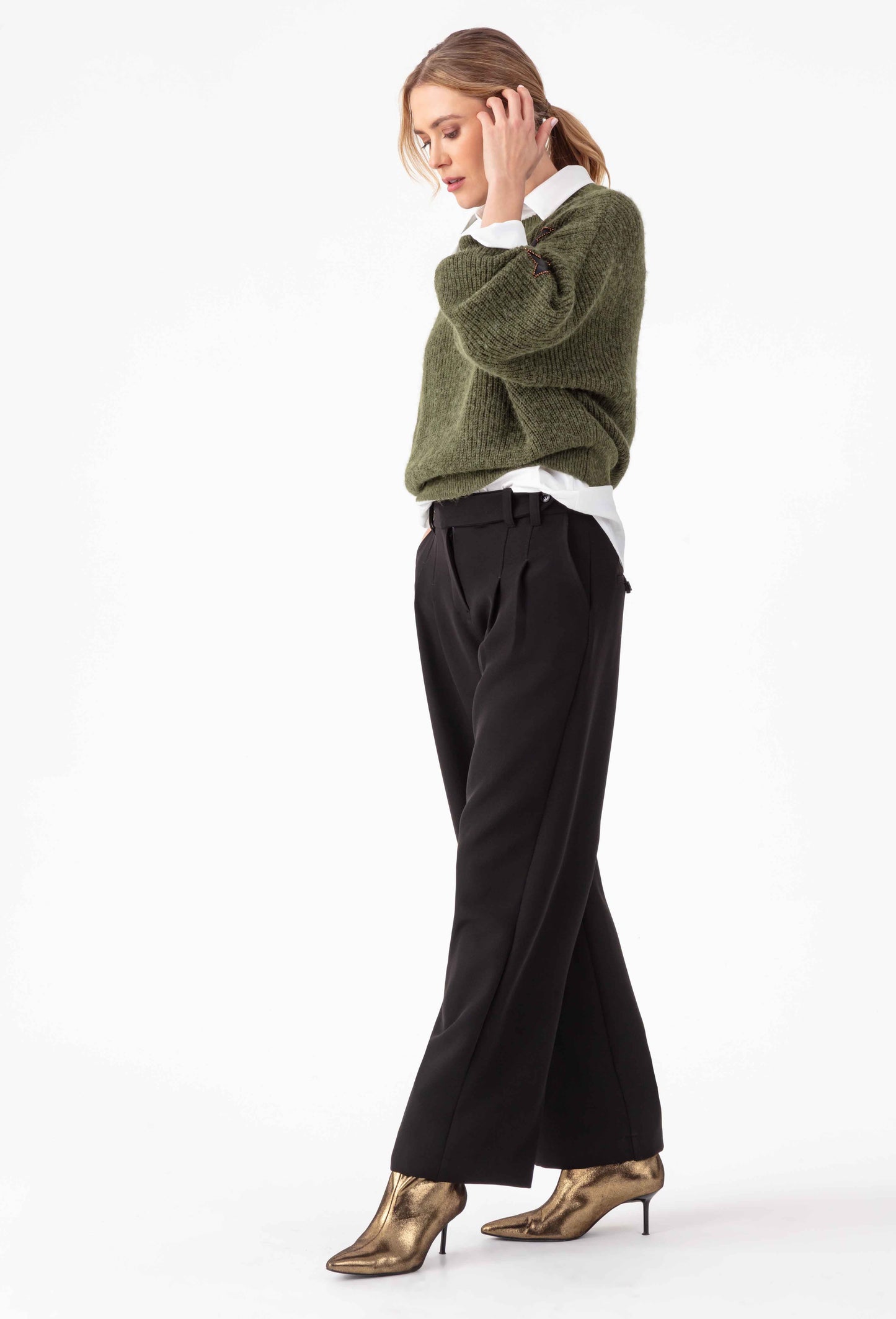 Pantalon large Come noir 5