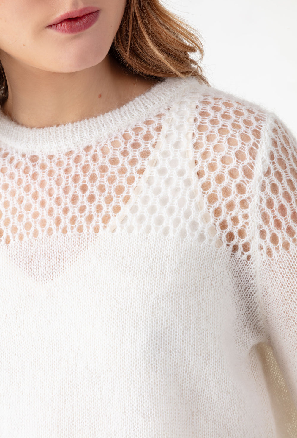 Pull Cléo en maille écru 2