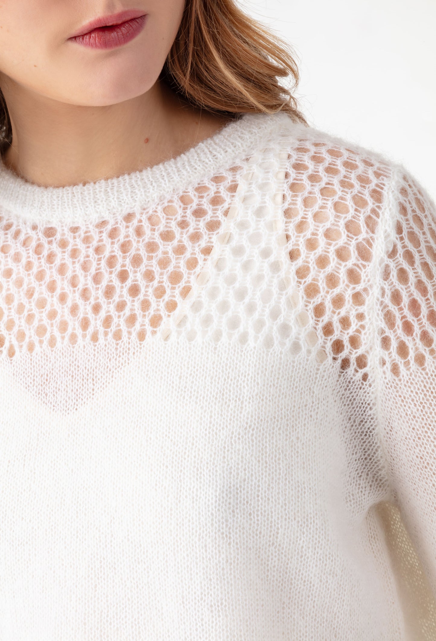 Pull Cléo en maille écru 2