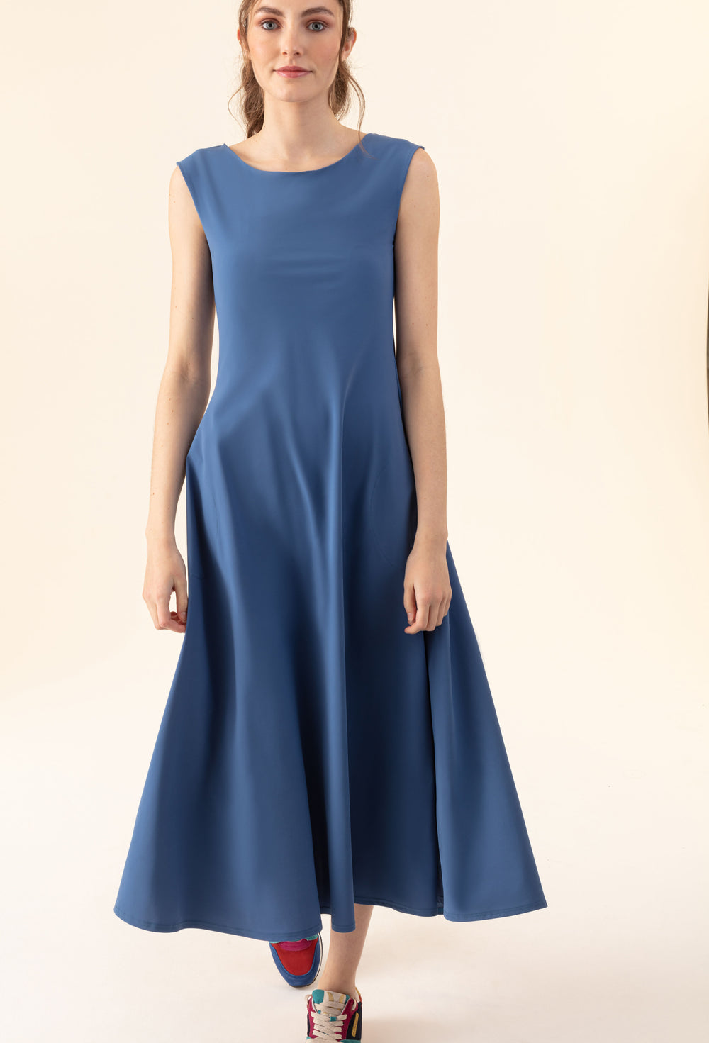 Robe Curtis en jersey technique bleue 1