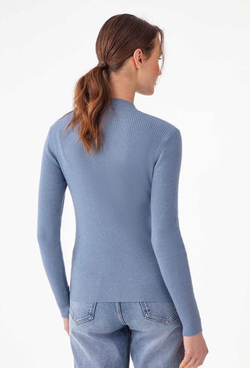 Pull Talitha bleu en laine 2
