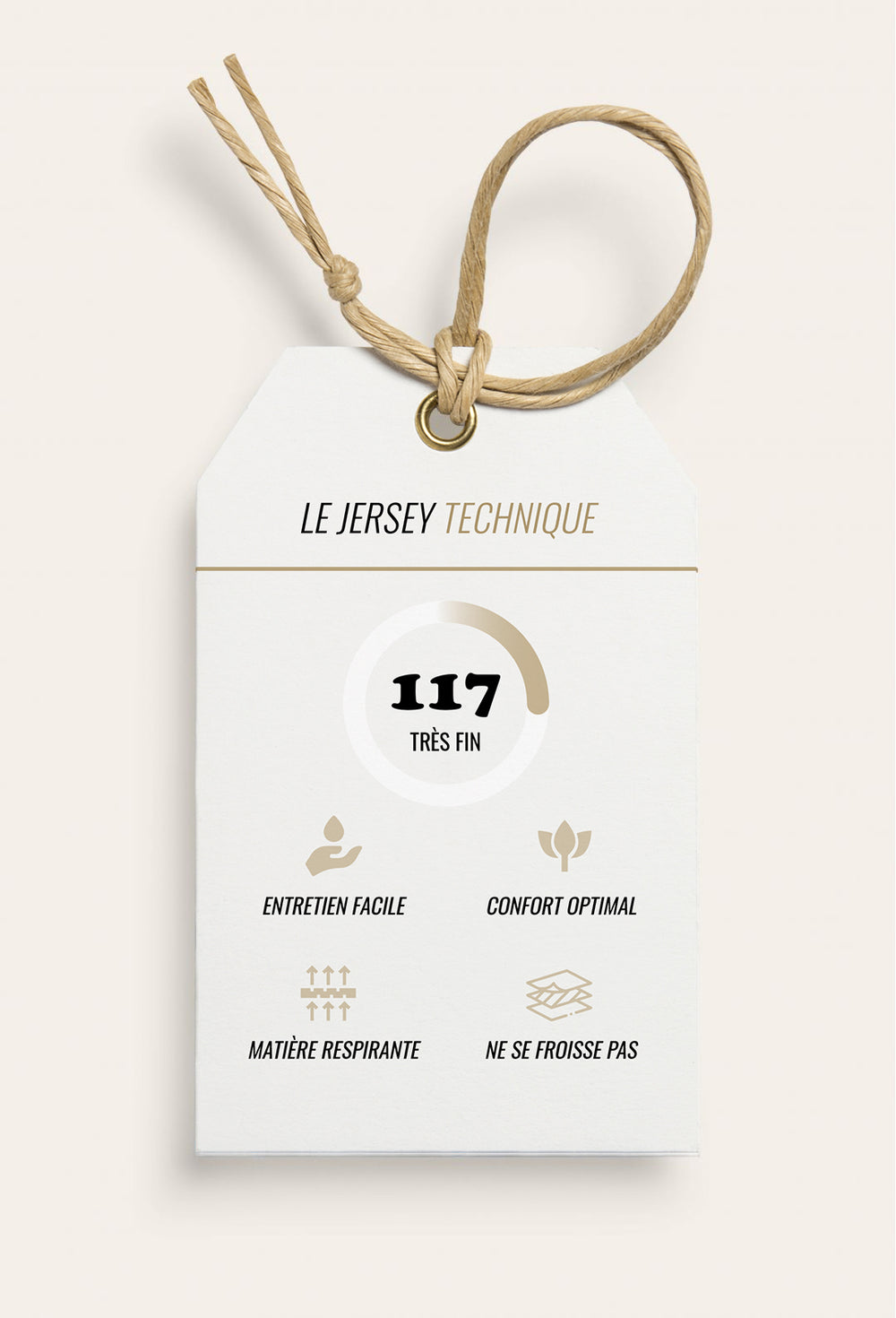 Jupe longue Bella en jersey technique marron 5