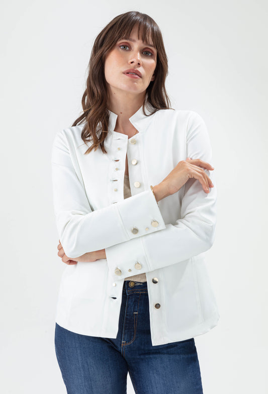 Veste Galet blanche en jersey technique 1
