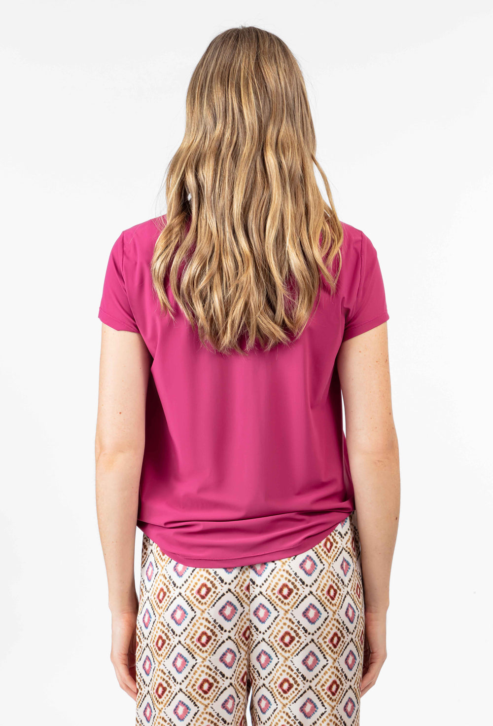 T-shirt Linda en jersey technique framboise 3