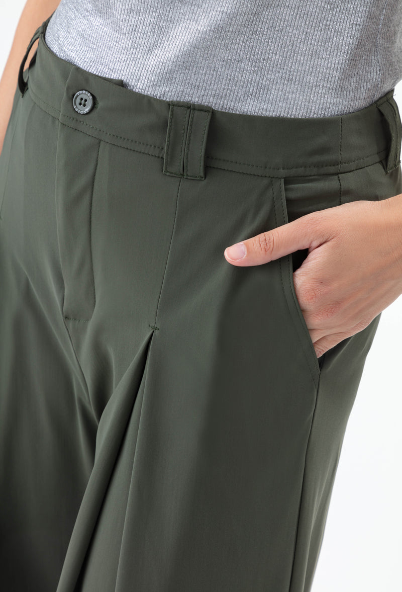 Pantalon Kanti kaki coupe large 2